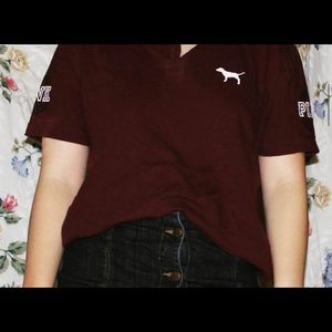 Maroon PINK Victoria’s Secret Tee